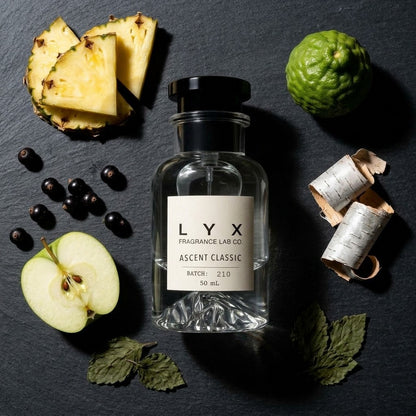 Ascent Classic 210 – pineapple, bergamot, apple, blackcurrant, birch and patchouli