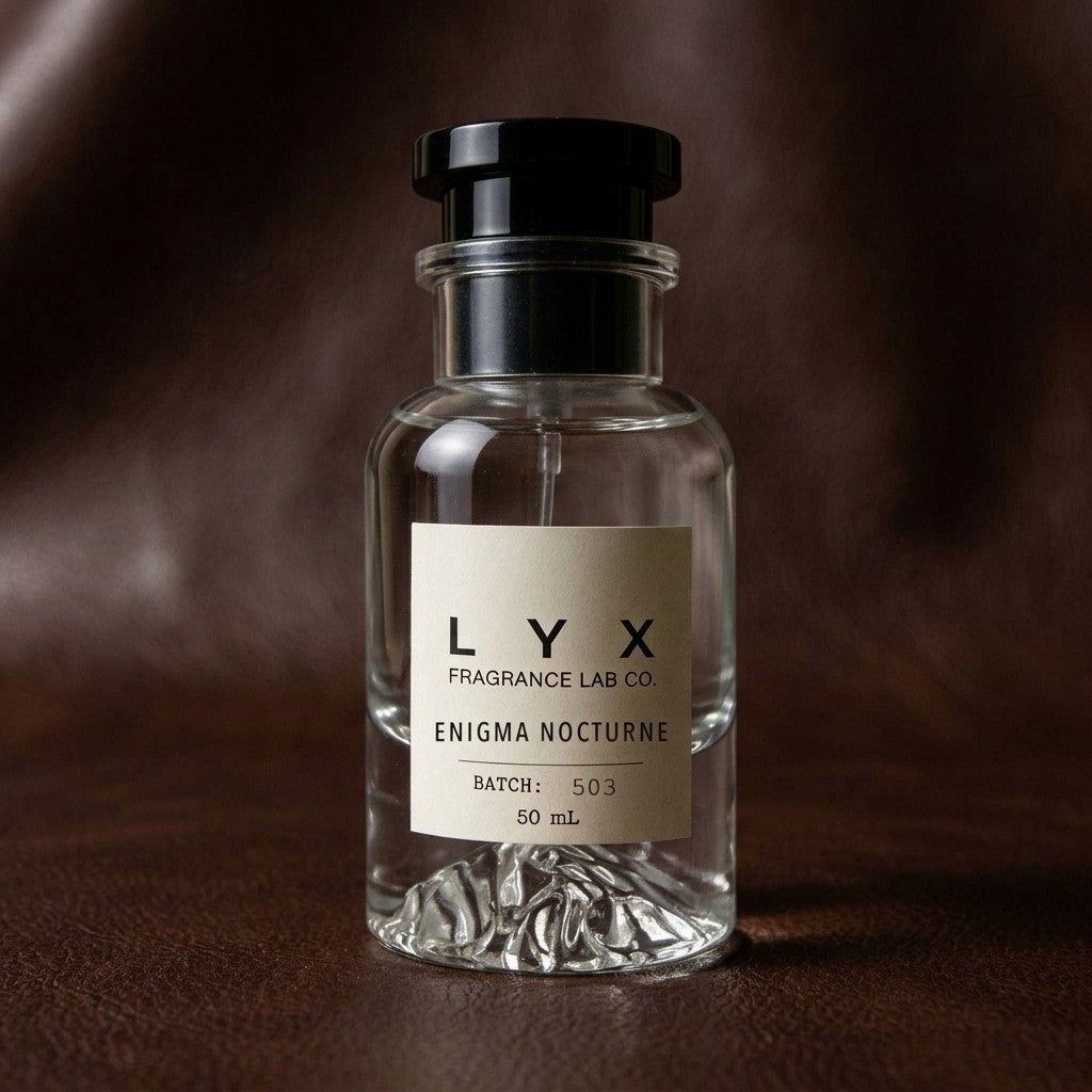 Enigma Nocturne 503 – LYX bottle on dark leather