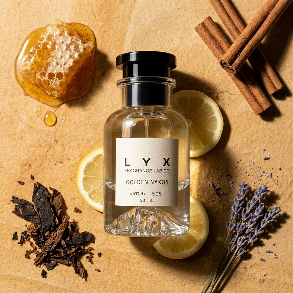 Golden Naxos 505 – honeycomb, cinnamon, tobacco leaf, lavender and lemon