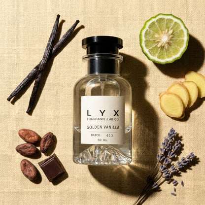 Golden Vanilla 413 – vanilla, lavender, cacao, ginger and bergamot