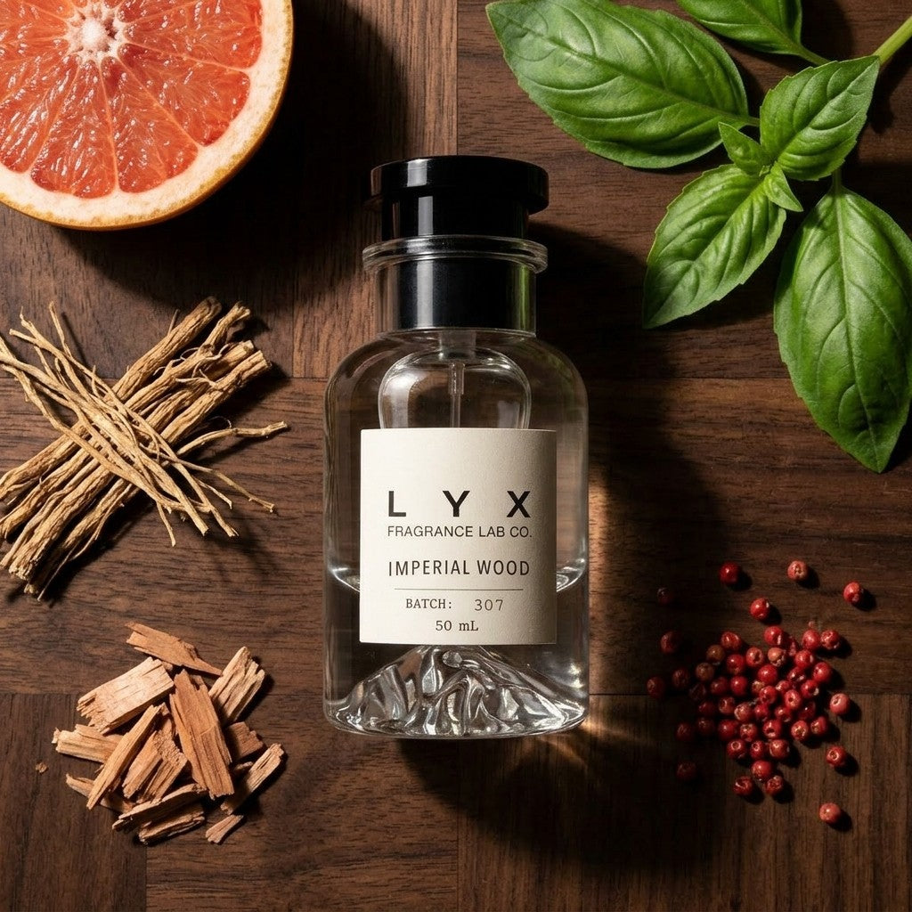 Imperial Wood 307 – cedar, vetiver, basil, grapefruit and pink pepper