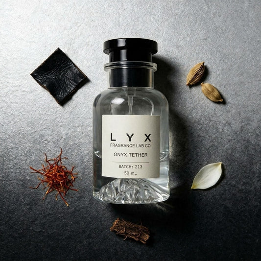 Onyx Tether 213 – flat-lay with its notes