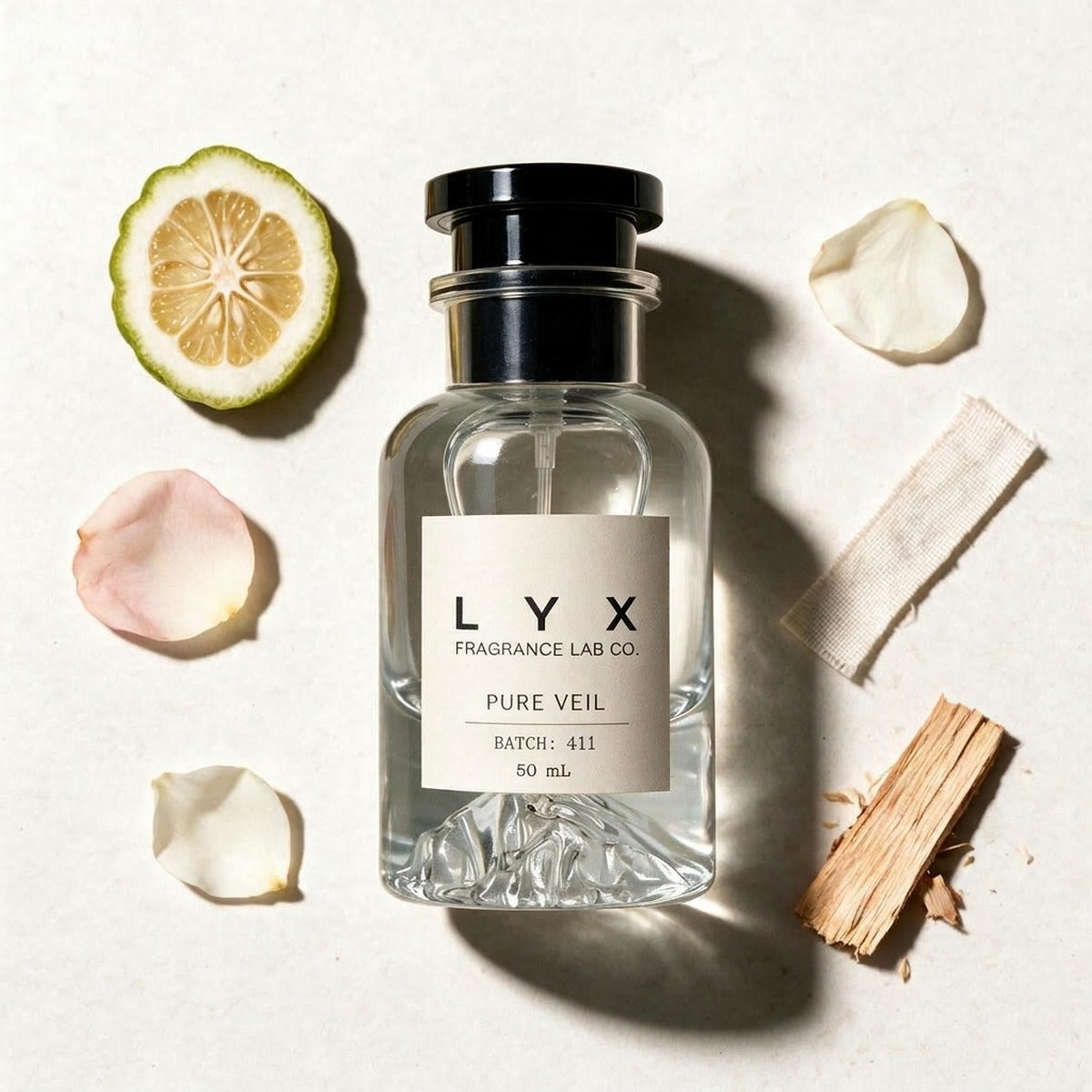 Pure Veil 411 – flat-lay with its notes