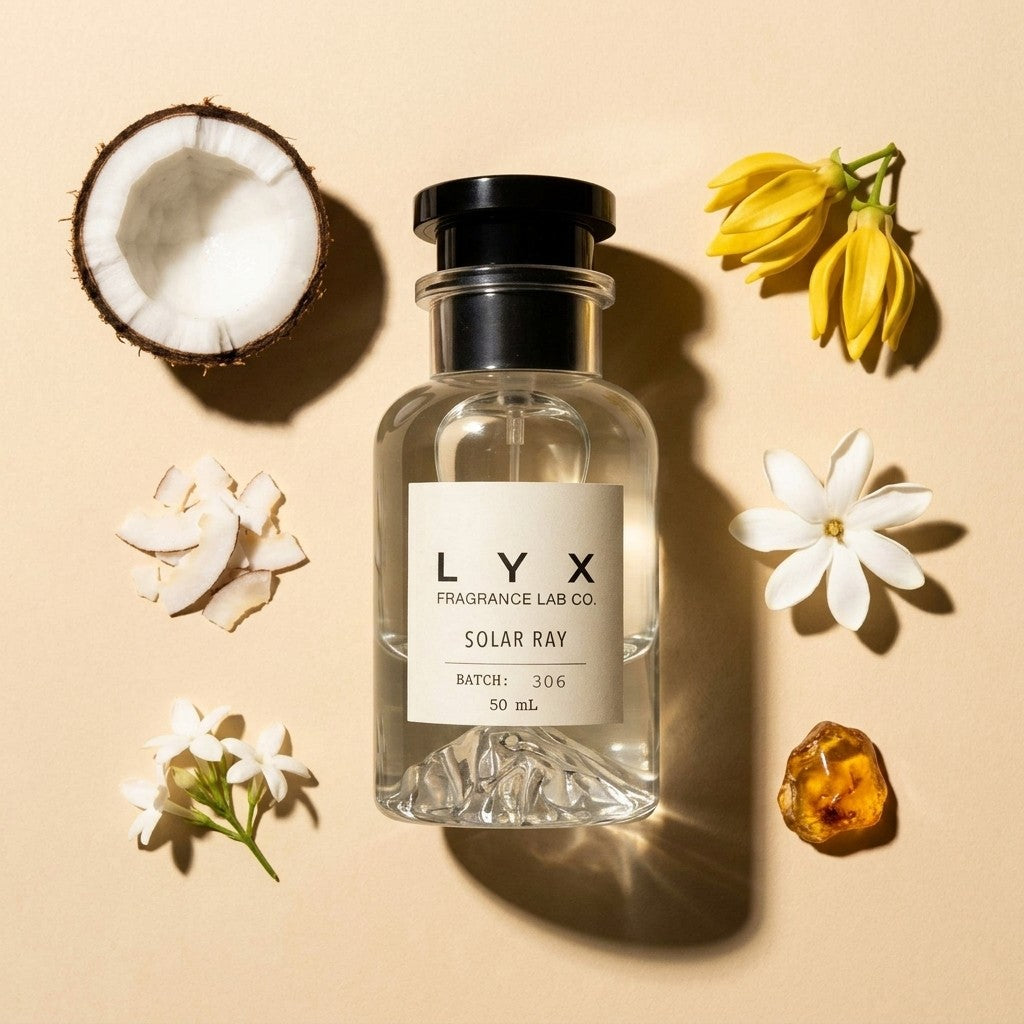 Solar Ray 306 – coconut, tiare, ylang-ylang, jasmine and amber